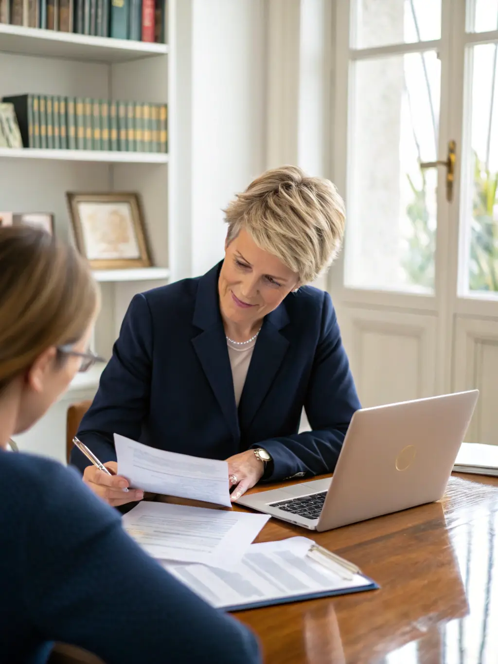 An image of a financial advisor meeting with a young athlete, discussing budgeting, sponsorship management, and long-term financial planning, in a professional setting.